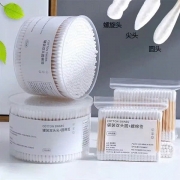 Hộp 500 cây tăm bông thân gỗ 2 đầu tròn