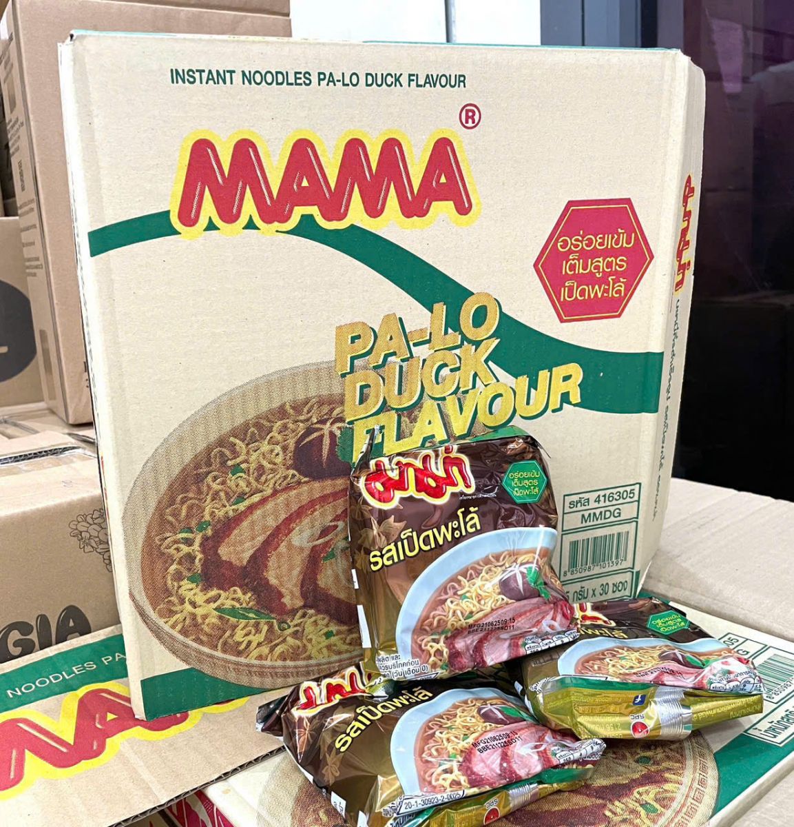 Thùng 30 gói mì vịt tiềm Ma Ma Thái Lan