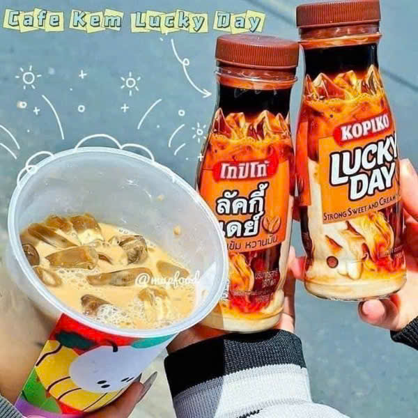 Chai cà phê sữa Kopiko Lucky pha sẵn 180ml